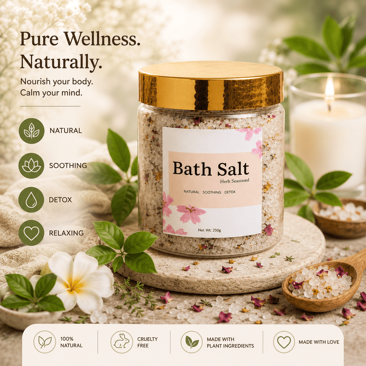 Herbal Bath Salt - Herbtheroryorganics