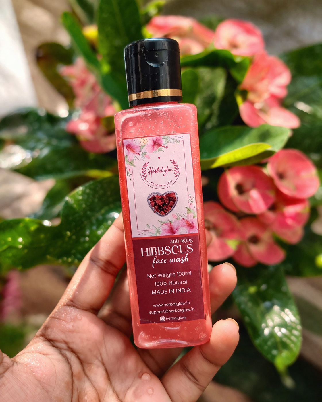 Hibiscus Gel Face Wash Anti Aging - Herbtheroryorganics