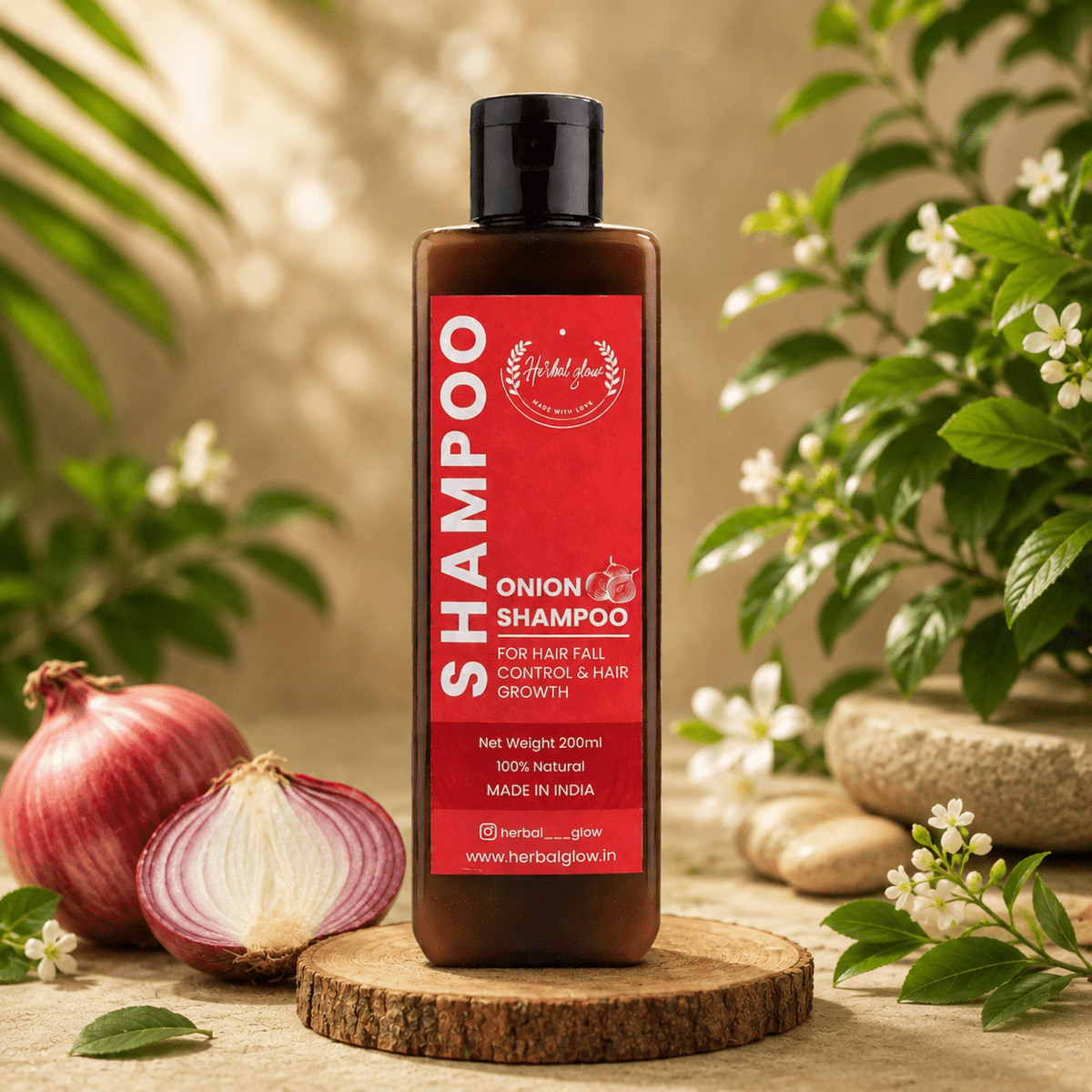 Onion Shampoo For Hair Growth & Hairfall - Herbtheroryorganics