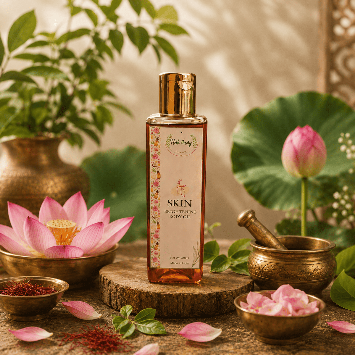 Skin Brightening Body Oil 200ml - Herbtheroryorganics